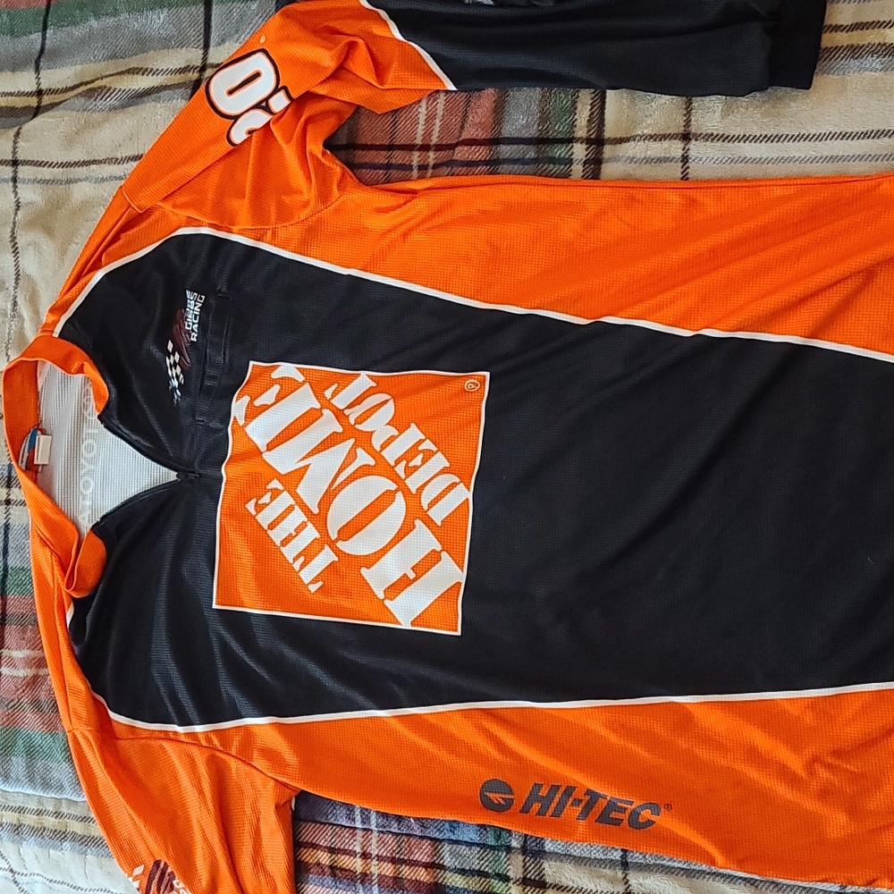 NASCAR race used crew shirt Tony Stewart